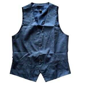 H&M Slim‎ Fit Suit Vest Dark Grey Mens Size 38R Formal Wedding